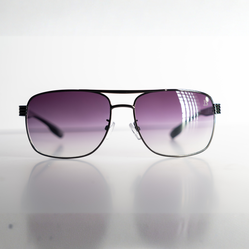 DS Black Aviator Purple Gradient Sunglasses