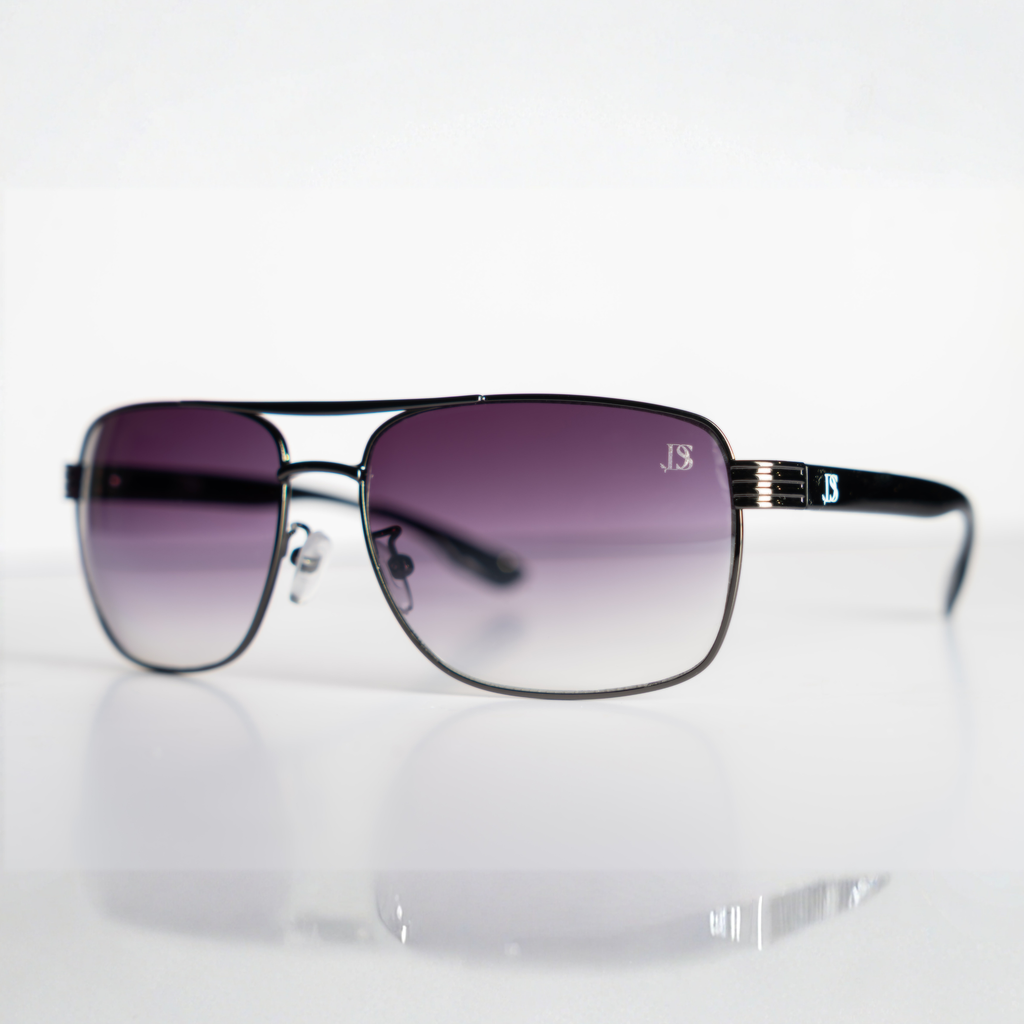 DS Black Aviator Purple Gradient Sunglasses
